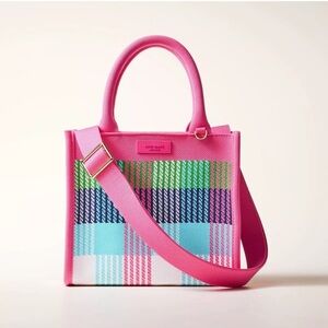Kate Spade x Target Pink Plaid Knit Crossbody Bag